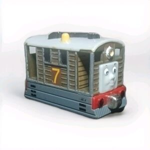 Thomas The Train Diecast Metal Take Along N Play TOBY 7 Brown Train Car 2002